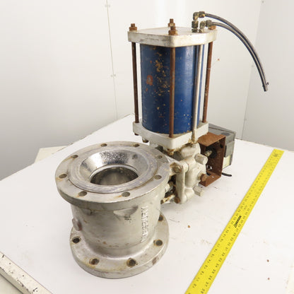 Jamesbury 6" Pneumatic Actuated CF8M Valve W/ Bailey Positioner