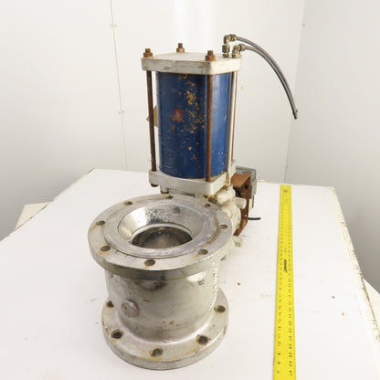 Jamesbury 6" Pneumatic Actuated CF8M Valve W/ Bailey Positioner