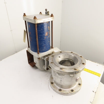 Jamesbury 6" Pneumatic Actuated CF8M Valve W/ Bailey Positioner