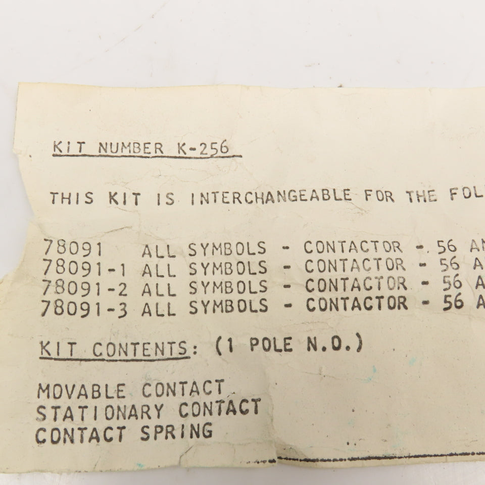 Reliance K-256 Contact Kit