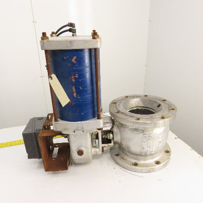 Jamesbury 4" Pneumatic Actuated CF8M Stainless Valve 275PSIG W/ Positioner