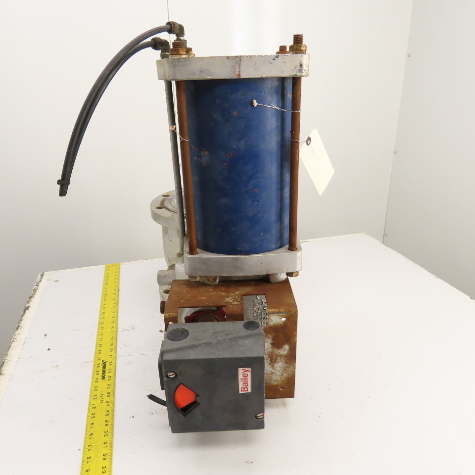 Jamesbury 4" Pneumatic Actuated CF8M Stainless Valve 275PSIG W/ Positioner