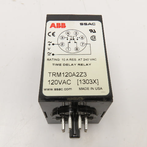 ABB TRM120A2Z3 120V Time Delay Relay 0.5-3.0s