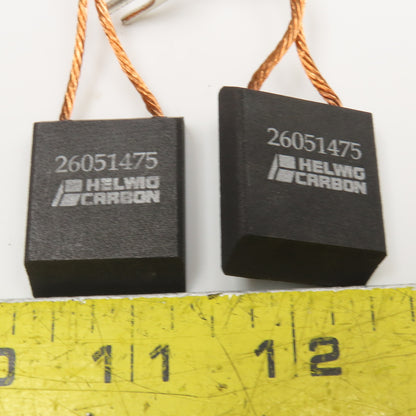 Helwig Carbon 26051475 1" x 1-1/4" Long x 3/8" Thick Carbon Brush Lot Of 2