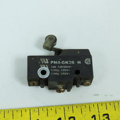 Burgess PN4-GK26 15A Roller Snap Action Limit Switch 125-250V