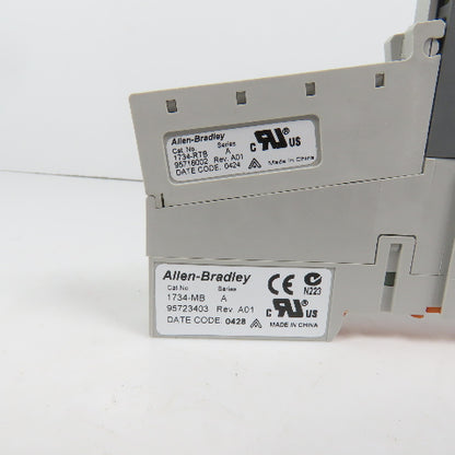 Allen Bradley 1734-IB4 Ser C Digital Input Module 3.013 W/1734-RTB& 1734-MB Base