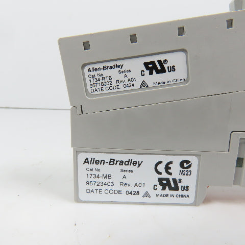 Allen Bradley 1734-IE2V Ser C Analog Input Module 3.001 W/1734-RTB& 1734-MB Base