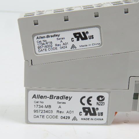 Allen Bradley 1734-IE2V Ser C Analog Input Module 3.004 W/1734-RTB& 1734-MB Base