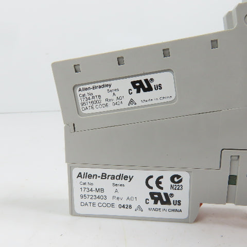 Allen Bradley 1734-OW2 Ser C Relay Output Module 3.011 W/1734-RTB & 1734-MB Base