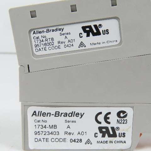 Allen Bradley 1734-OE2C Ser C Analog Output Module 3.004 W/1734-RTB&1734-MB Base