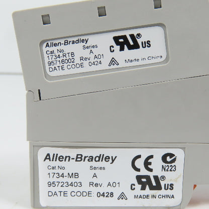 Allen Bradley 1734-OE2C Ser C Analog Output Module 3.004 W/1734-RTB&1734-MB Base