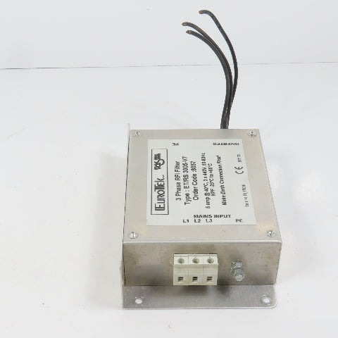 EuroTek ET/RS3005-V7 3-Phase RFI Filter 5A 440V 50/60HZ