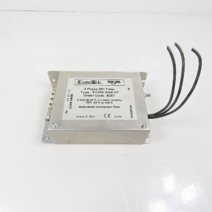 EuroTek ET/RS3005-V7 3-Phase RFI Filter 5A 440V 50/60HZ