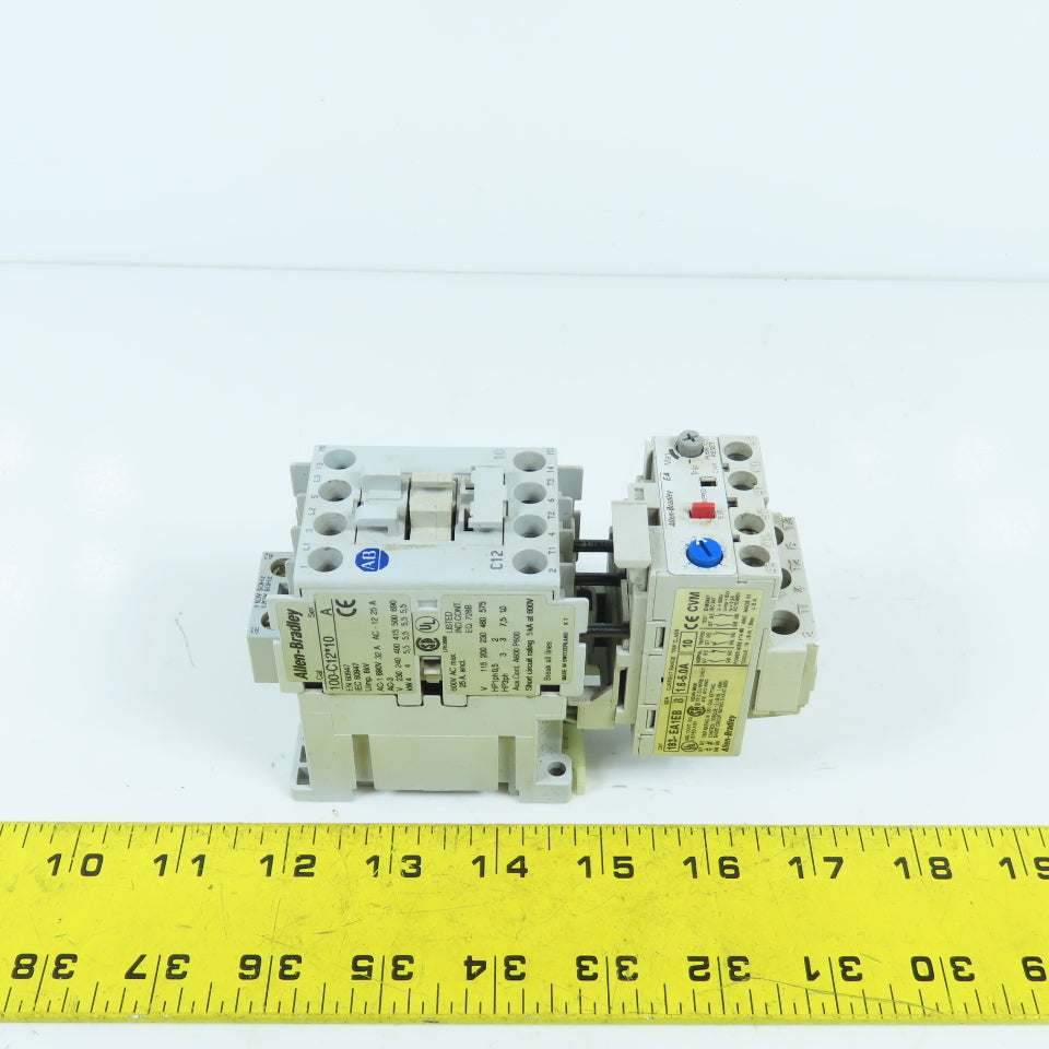 Allen Bradley 100-C12*10 Ser A 600V 12A Contactor 120V Coil W/193-EA1EB Overload