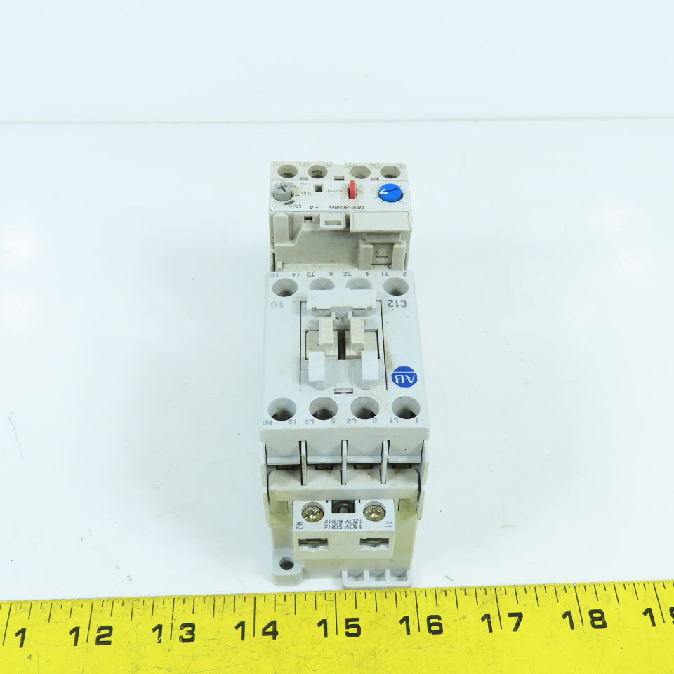 Allen Bradley 100-C12*10 Ser A 600V 12A Contactor 120V Coil W/193-EA1EB Overload