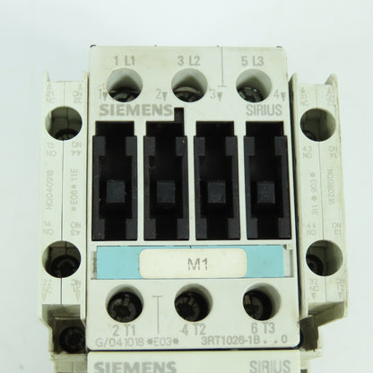 Siemens 3RT1026-1B 600V 15HP Contactor 24VDC Coil W/3RB1026-1QB0 Overload