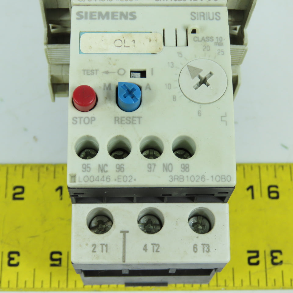 Siemens 3RT1026-1B 600V 15HP Contactor 24VDC Coil W/3RB1026-1QB0 Overload