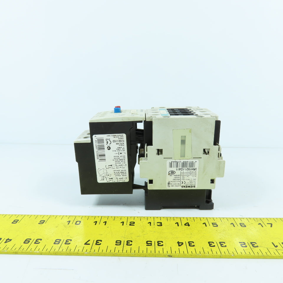 Siemens 3RT1026-1B 600V 15HP Contactor 24VDC Coil W/3RB1026-1QB0 Overload