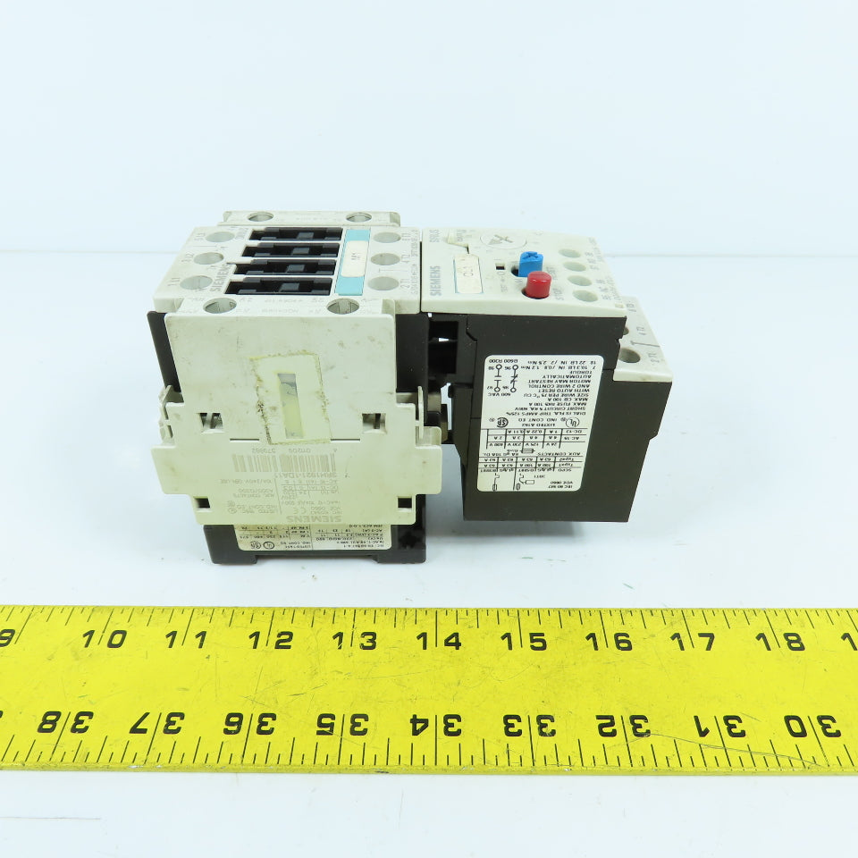 Siemens 3RT1026-1B 600V 15HP Contactor 24VDC Coil W/3RB1026-1QB0 Overload