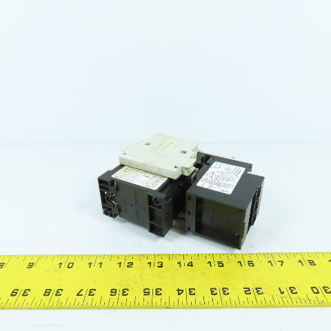 Siemens 3RT1026-1B 600V 15HP Contactor 24VDC Coil W/3RB1026-1QB0 Overload