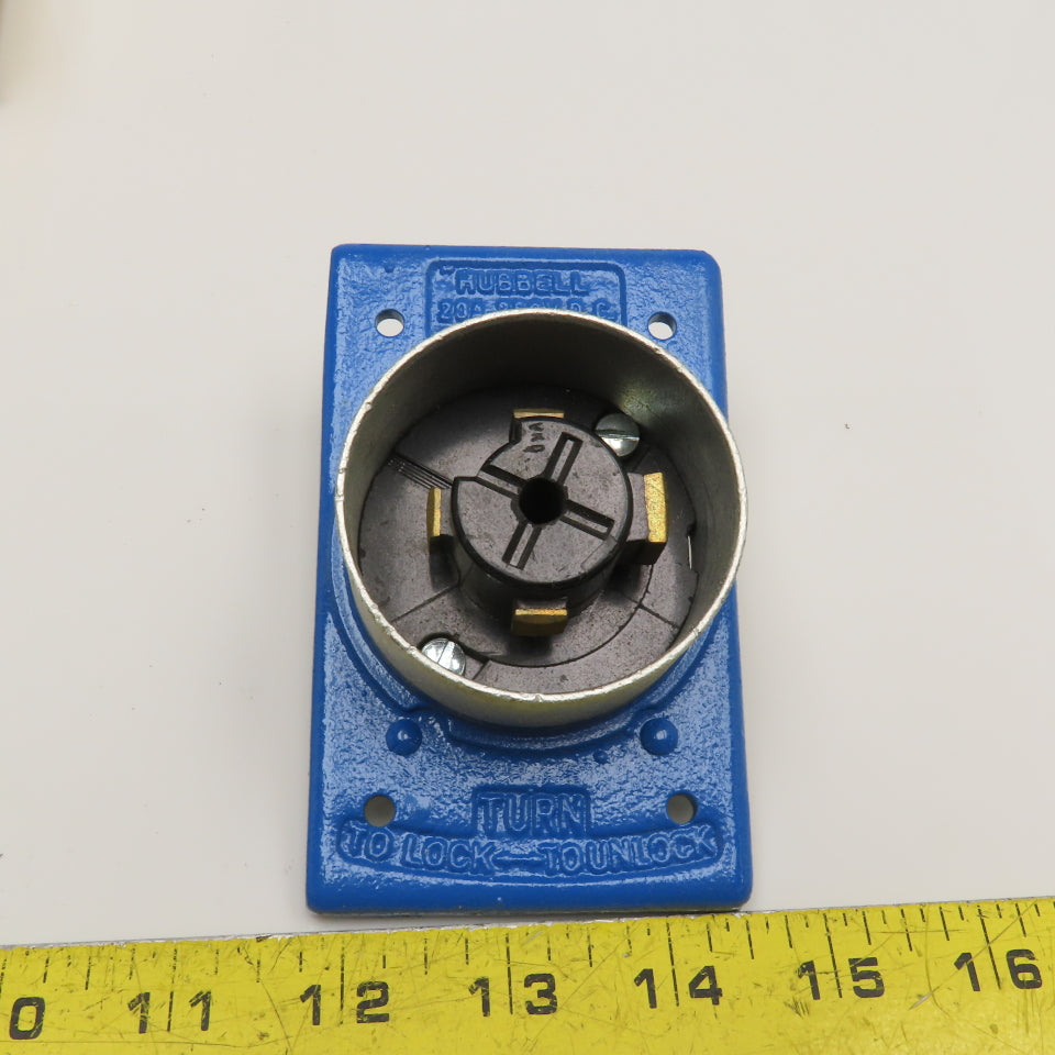 Hubbell 25418 Hubbellock 30A 600VAC 20A 250VDC 5 Wire Grounded Receptacle