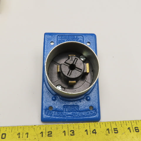 Hubbell 25418 Hubbellock 30A 600VAC 20A 250VDC 5 Wire Grounded Receptacle