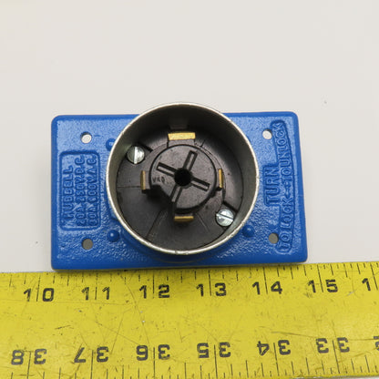 Hubbell 25418 Hubbellock 30A 600VAC 20A 250VDC 5 Wire Grounded Receptacle