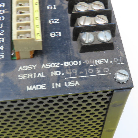 Baldwin A502-8001-04 Rev. 01 Model 1125 Ultrasonic Detector Controller