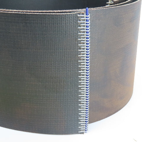 8' Long x 6" Wide Smooth Top Interwoven Conveyor Belt W/ Lacing
