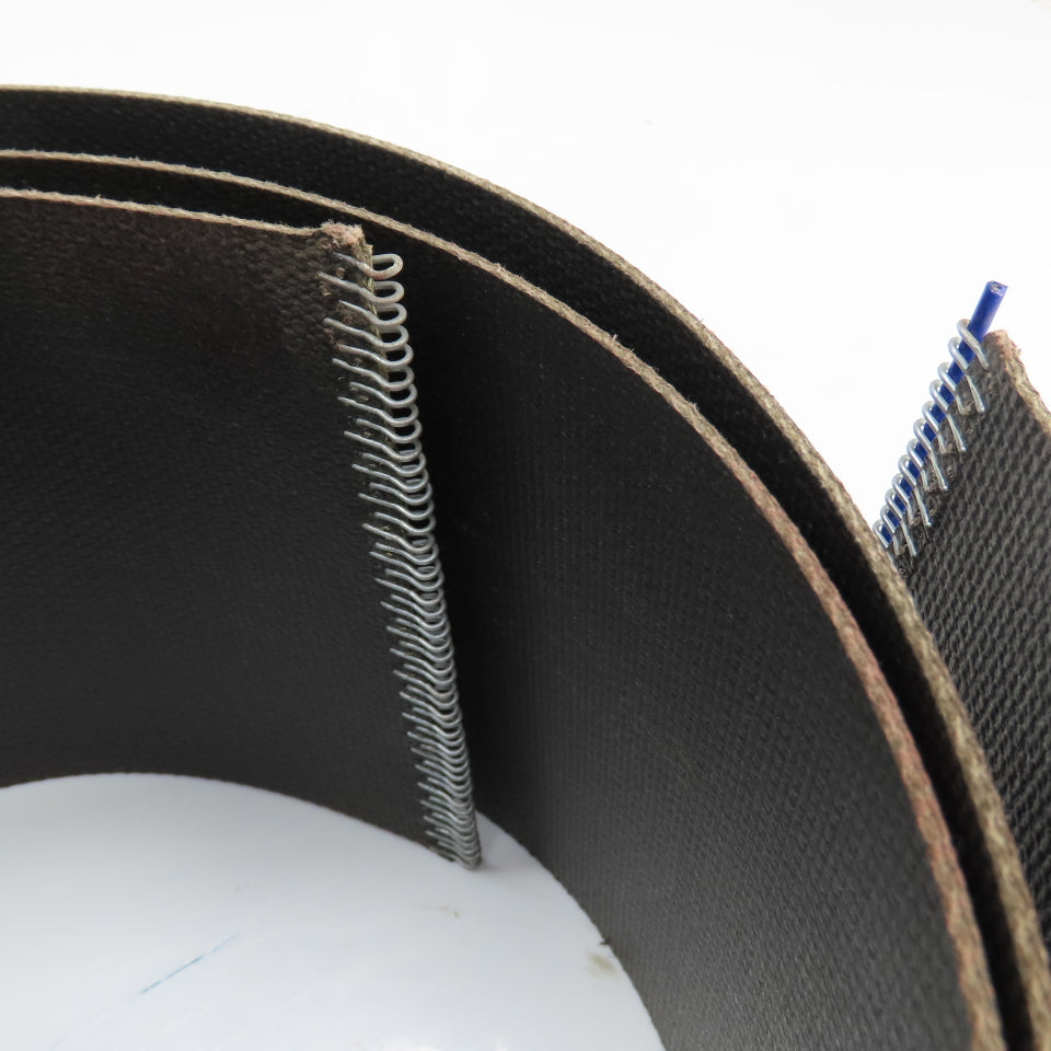 8' Long x 6" Wide Smooth Top Interwoven Conveyor Belt W/ Lacing
