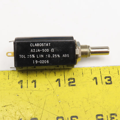 Clarostat 62JA-500 Wirewound Potentiometer 2 Watt 500Ohm