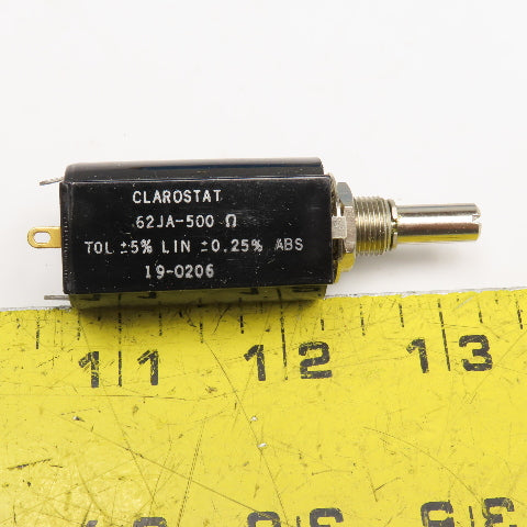 Clarostat 62JA-500 Wirewound Potentiometer 2 Watt 500Ohm