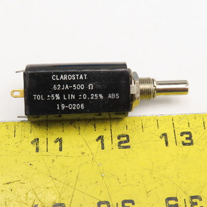 Clarostat 62JA-500 Wirewound Potentiometer 2 Watt 500Ohm