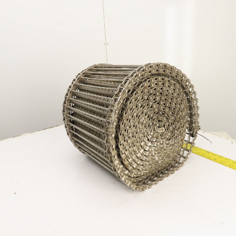322" OAL x 12" Wide Plastic Open Link Table Top Conveyor Chain (Stainless)