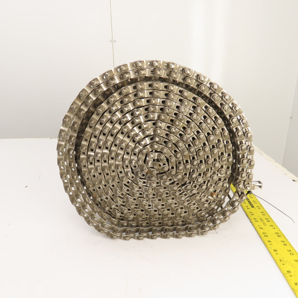 322" OAL x 12" Wide Plastic Open Link Table Top Conveyor Chain (Stainless)