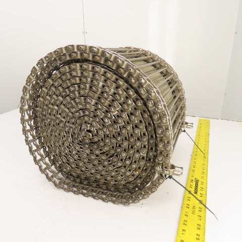 322" OAL x 12" Wide Plastic Open Link Table Top Conveyor Chain (Stainless)