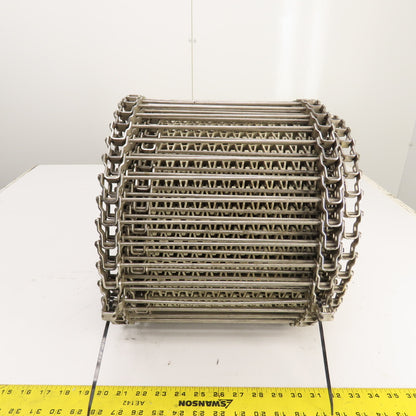 322" OAL x 12" Wide Plastic Open Link Table Top Conveyor Chain (Stainless)