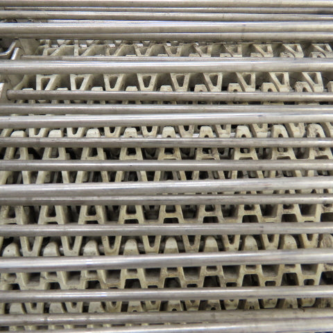 322" OAL x 12" Wide Plastic Open Link Table Top Conveyor Chain (Stainless)