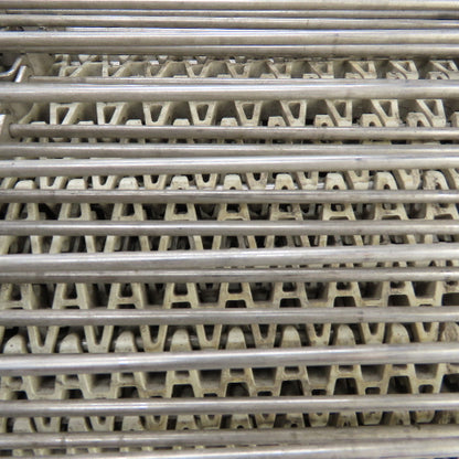 322" OAL x 12" Wide Plastic Open Link Table Top Conveyor Chain (Stainless)