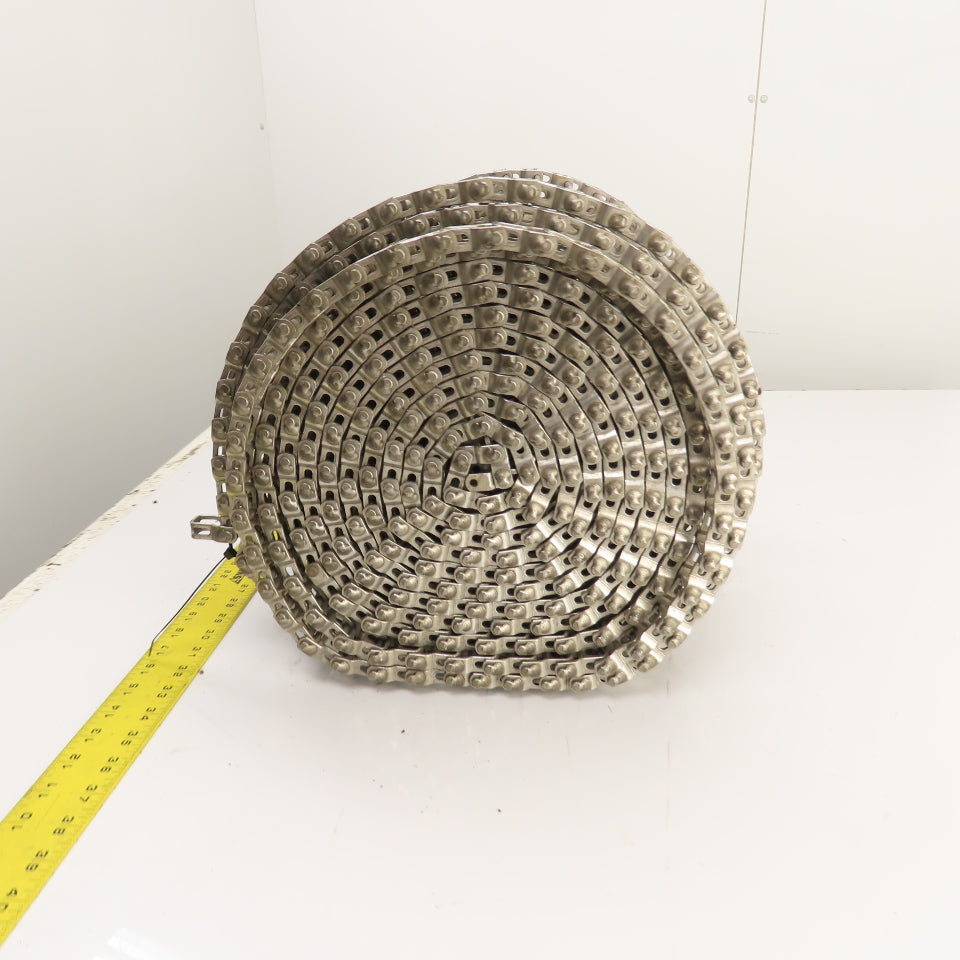 322" OAL x 12" Wide Plastic Open Link Table Top Conveyor Chain (Stainless)