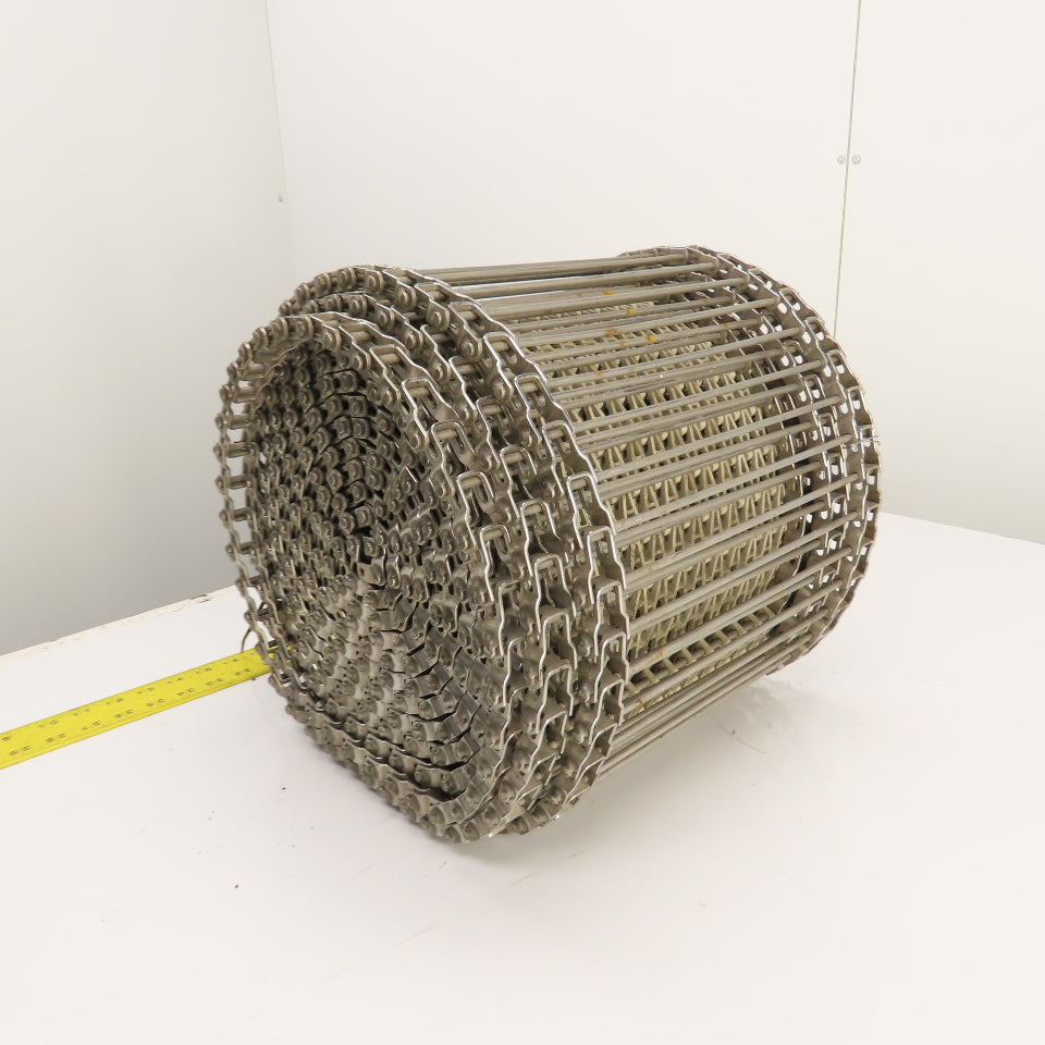 322" OAL x 12" Wide Plastic Open Link Table Top Conveyor Chain (Stainless)