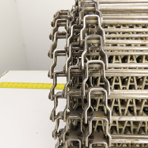 322" OAL x 12" Wide Plastic Open Link Table Top Conveyor Chain (Stainless)