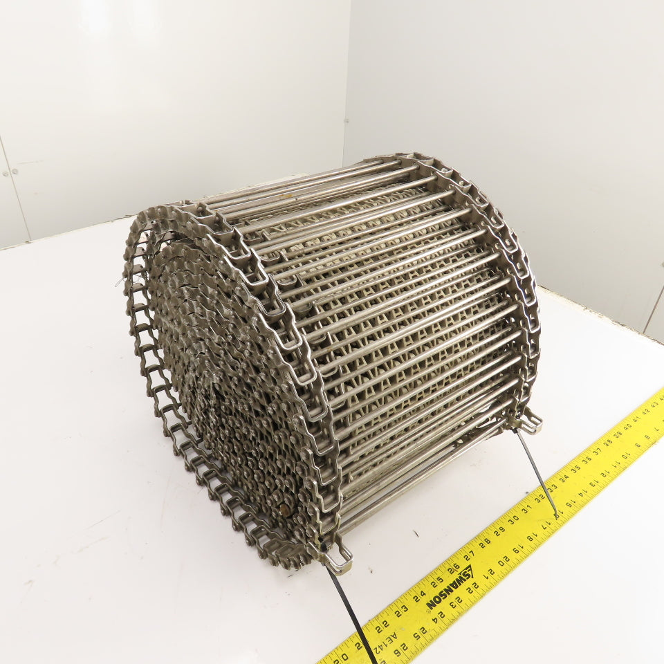 322" OAL x 12" Wide Plastic Open Link Table Top Conveyor Chain (Stainless)