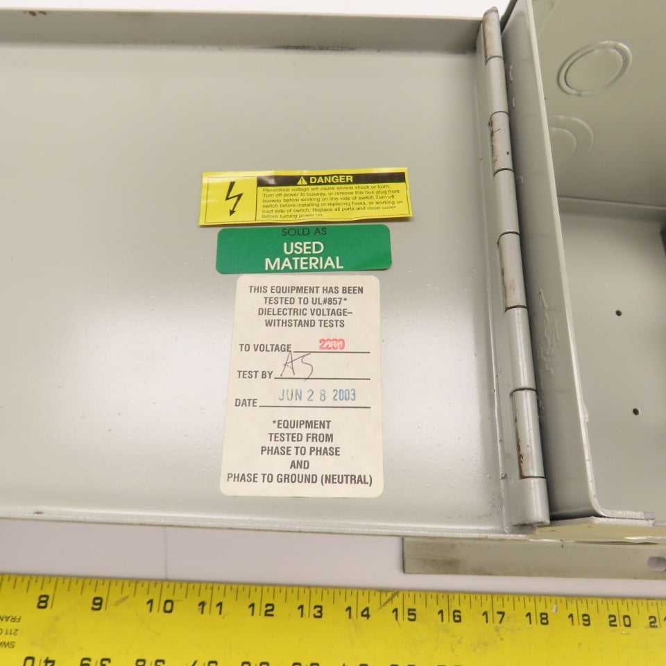 MIE BOS14351U BD Style Plug-In Fusible Busway Switch 30A 480V 3PH 3W 5HP