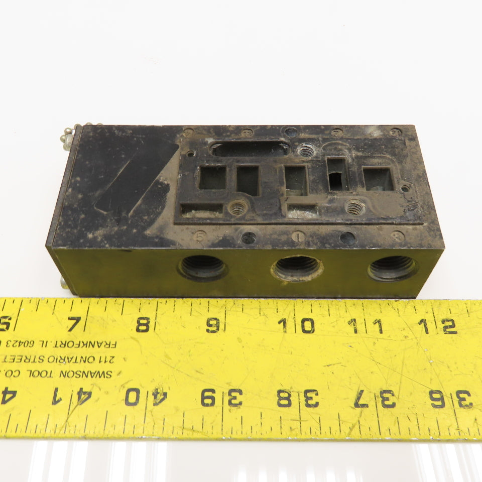 Schrader Bellows K022078 Pneumatic Valve Base 5 Port 3/8 NPT