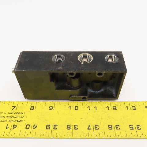 Schrader Bellows K022078 Pneumatic Valve Base 5 Port 3/8 NPT