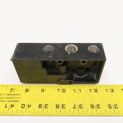 Schrader Bellows K022078 Pneumatic Valve Base 5 Port 3/8 NPT
