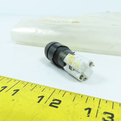 5E4 25T55 Red Illuminated Momentary Contact Pushbutton Switch 300VAC Round NEW