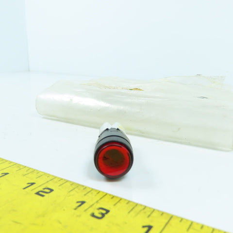 5E4 25T55 Red Illuminated Momentary Contact Pushbutton Switch 300VAC Round NEW
