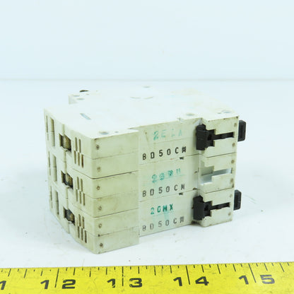 Moeller FAZ-3-C50 50A 3-Pole 3-Phase Rail Mount Circuit Breaker 415V